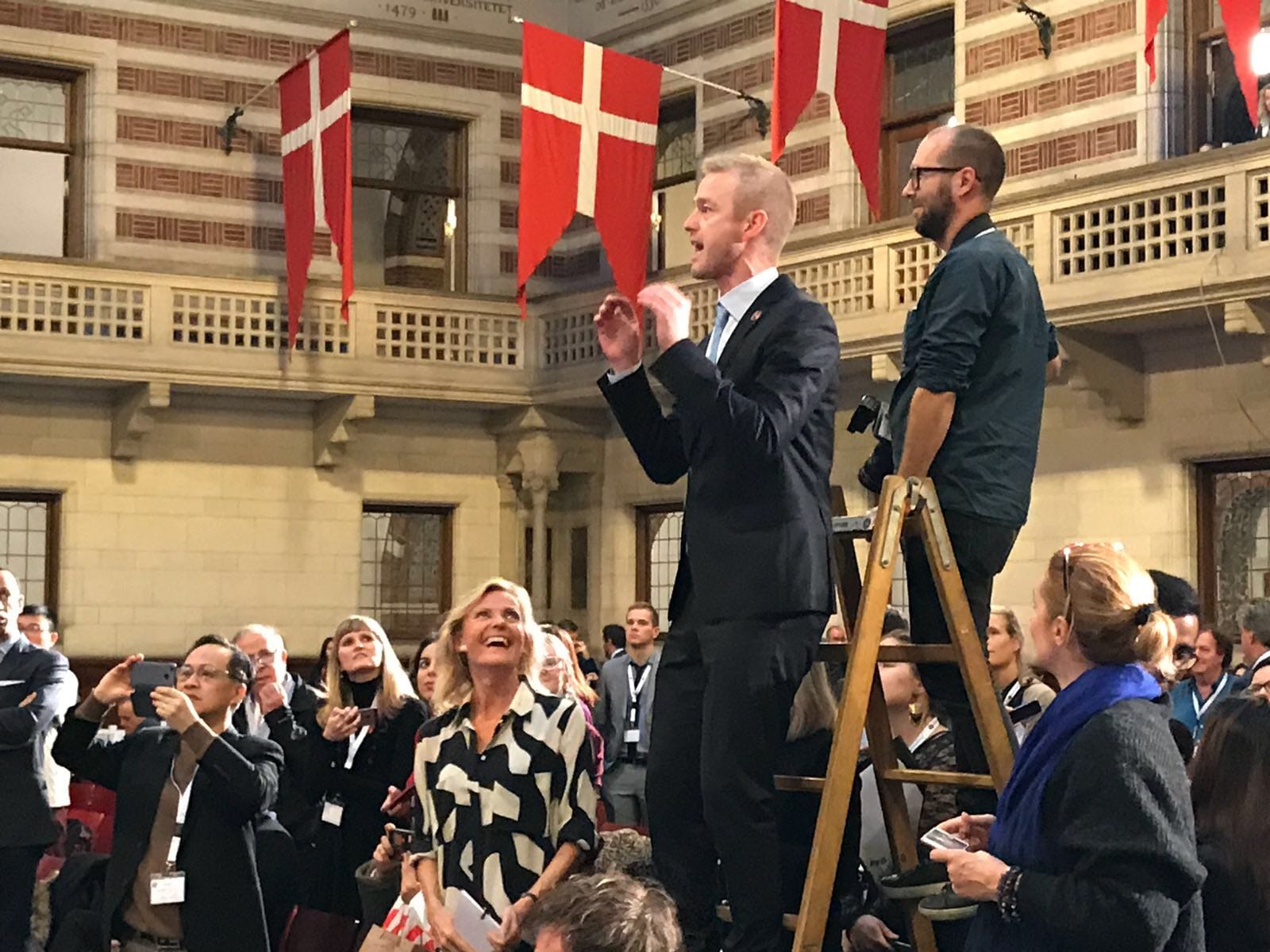For more than a decade, Rasmus Wiinstedt Tscherning, seen here on a ladder, has been building one of the most unusual experiments in global entrepreneurship.