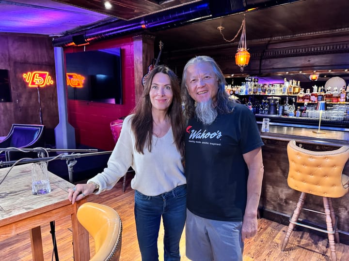 Wing Lam hanging out in San Clemente. Doing what he does best, spreading love, peace, and tacos.